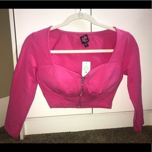 Pink Bebe crop top